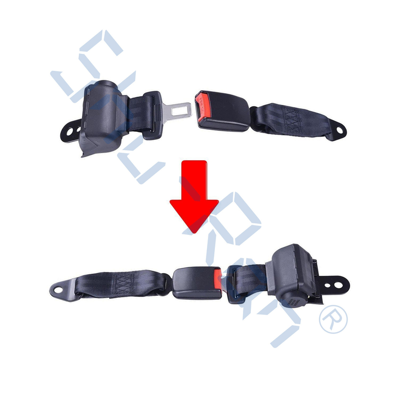 Universale ritrattabile nero del passeggero di Kit Club Car EZGO Yamaha 4 della cintura di sicurezza del carretto di golf
