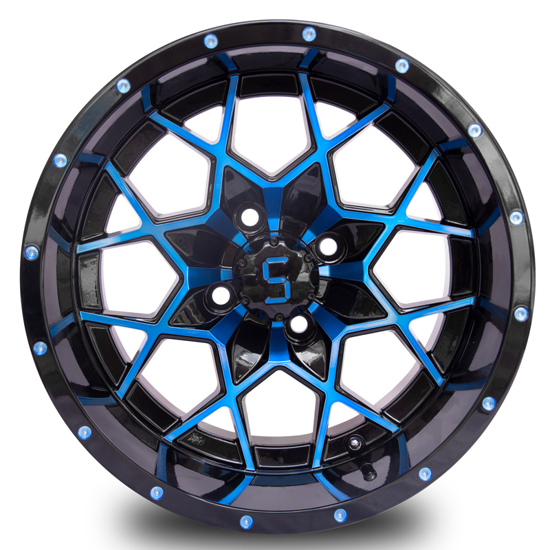 Il carretto di golf a 14 pollici personalizzabile borda la lega di alluminio nera lucida blu borda ET-25