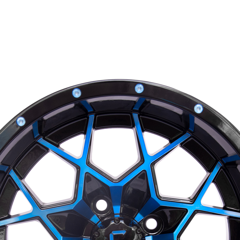 Il carretto di golf a 14 pollici personalizzabile borda la lega di alluminio nera lucida blu borda ET-25
