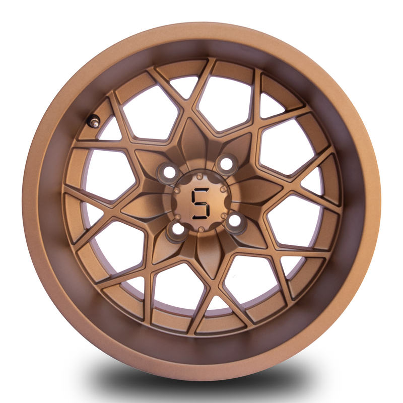 12 / L'alluminio bronzeo a 14 pollici del carretto di golf spinge PCD dei modelli -25 ET 101,6 di 4X4 Bolt