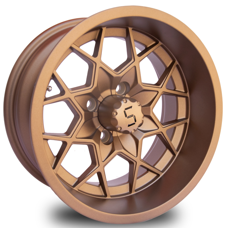 12 / L'alluminio bronzeo a 14 pollici del carretto di golf spinge PCD dei modelli -25 ET 101,6 di 4X4 Bolt