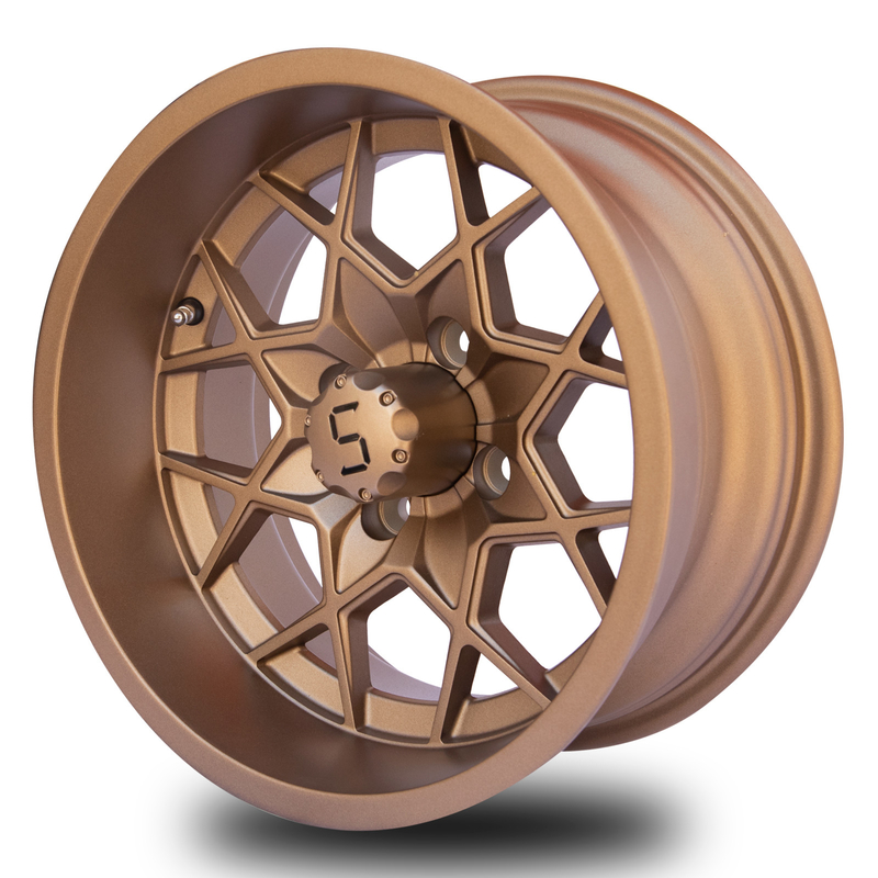 12 / L'alluminio bronzeo a 14 pollici del carretto di golf spinge PCD dei modelli -25 ET 101,6 di 4X4 Bolt