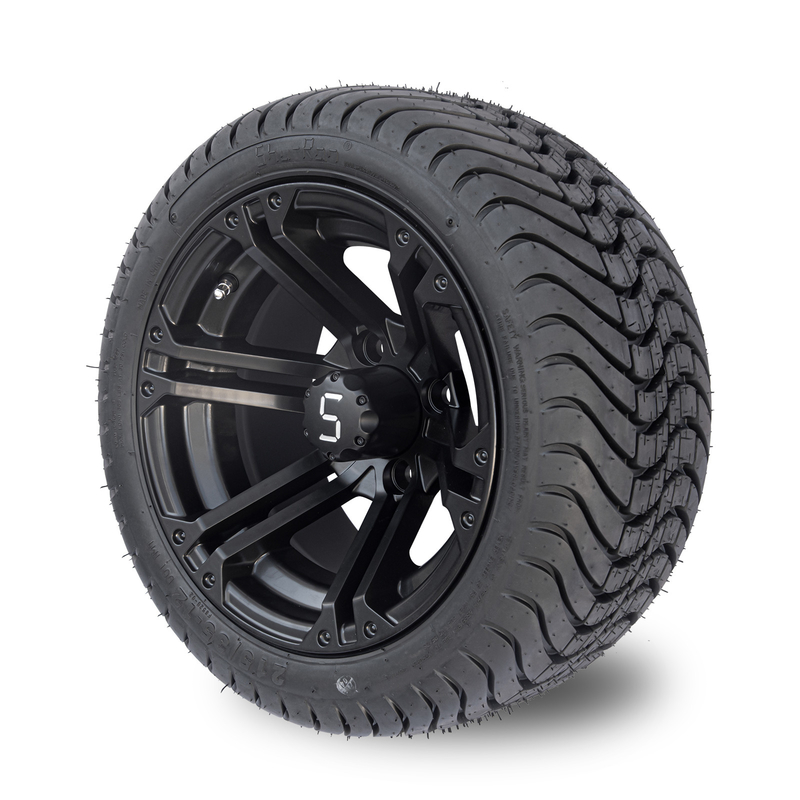 gomma combinata 101,6 PCD combinati di basso profilo 215/35-12 della gomma di 12x7 Matte Black Golf Cart Wheel