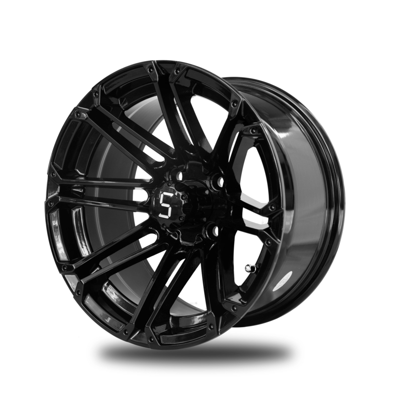 gli orli del carretto di golf 12x7 lucidano il modello nero 101,6 PCD dell'orlo 4x4 Bolt della lega di alluminio