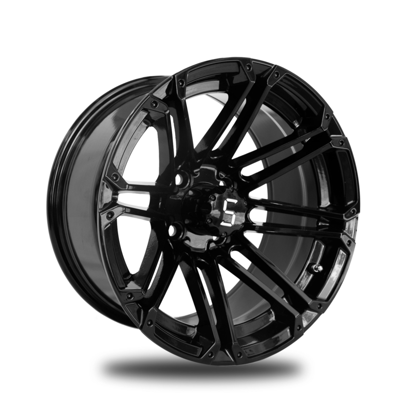 gli orli del carretto di golf 12x7 lucidano il modello nero 101,6 PCD dell'orlo 4x4 Bolt della lega di alluminio