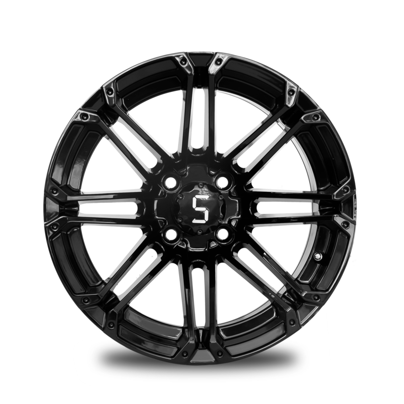 gli orli del carretto di golf 12x7 lucidano il modello nero 101,6 PCD dell'orlo 4x4 Bolt della lega di alluminio