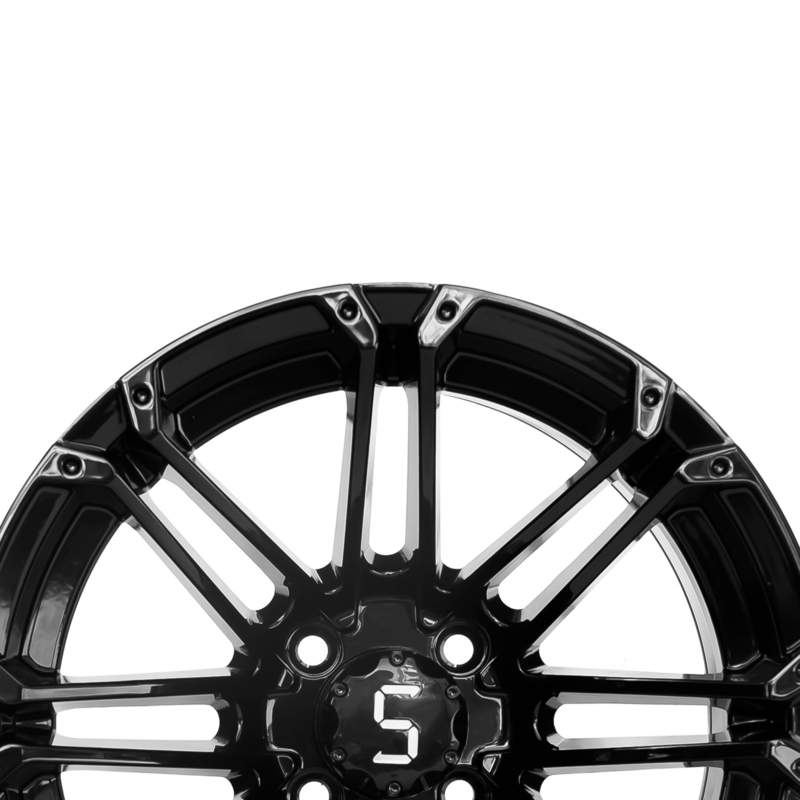 gli orli del carretto di golf 12x7 lucidano il modello nero 101,6 PCD dell'orlo 4x4 Bolt della lega di alluminio
