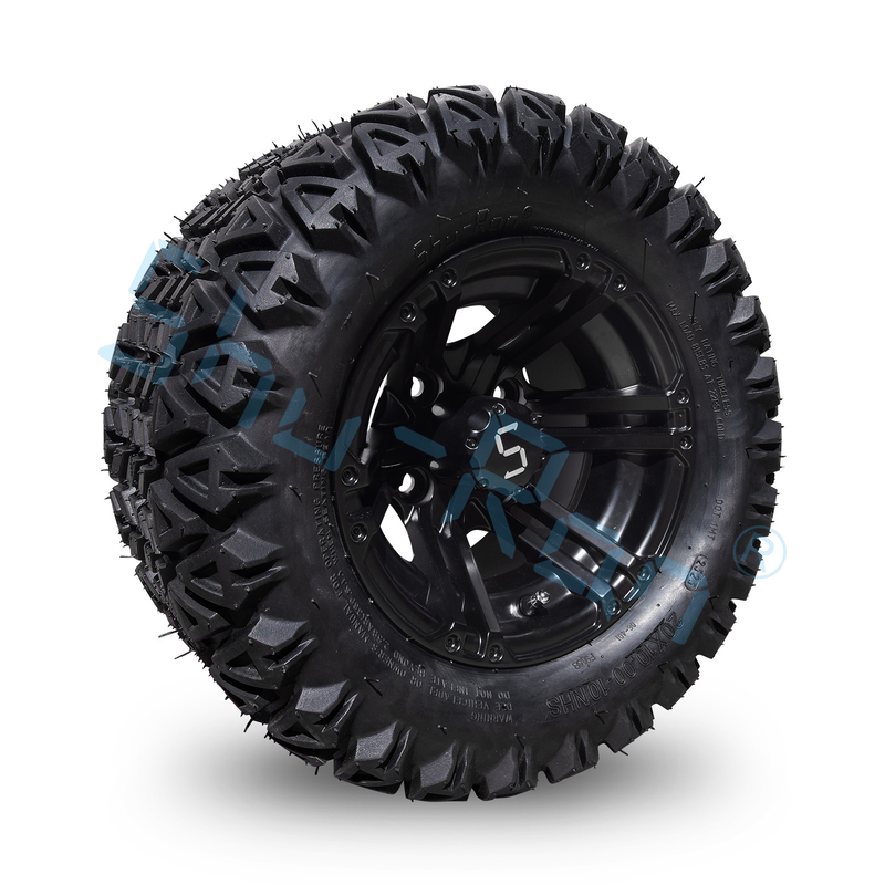 20*10-10 Pneumatici e ruote per carrelli da golf per tutti i terreni Legatura di alluminio 10 pollici 4 PLY senza tubi