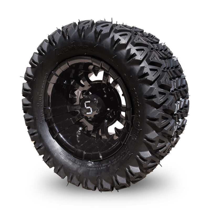 10 pollici Golf Cart Ruota e pneumatici Combo 20×10-10 ATV Machined/Glossy Black