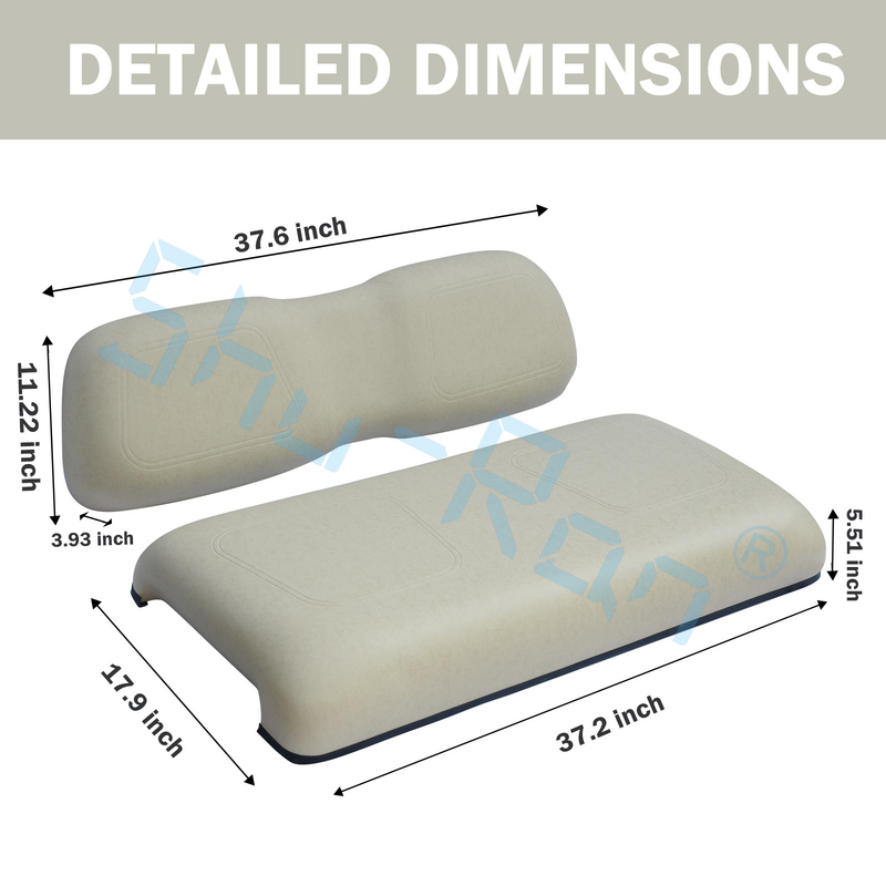 White Flip Golf Cart Sedile anteriore cuscino sedile inferiore montatura si adatta su Club Car DS