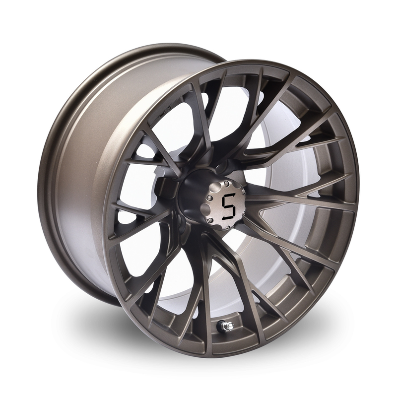 Gunmetal 14 Inch Golf Cart Ruote E Pneumatici 4/101.6 Bolt Shuran New Starshine-419