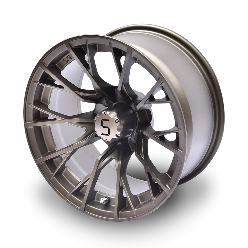 Gunmetal 14 Inch Golf Cart Ruote E Pneumatici 4/101.6 Bolt Shuran New Starshine-419