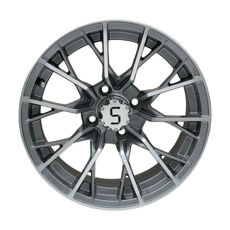 Nuovo arrivo 14 pollici ruote del carrello da golf meccanizzato / gunmetal ET-25 supporto personalizzato