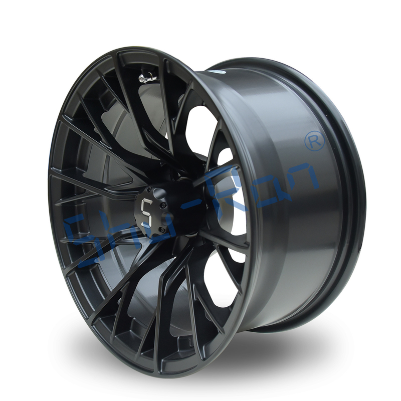 Shuran Nuovo 14' Rims Matte Nero Aluminico Golf Cart Ruota 14x7 Universale 4 Bolt Pattern