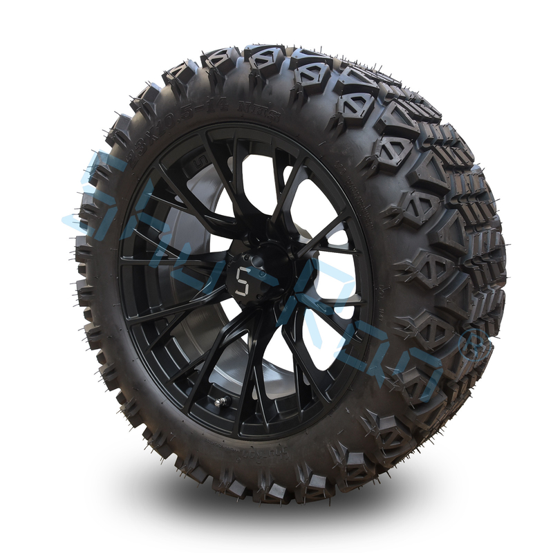 Shu Ran 14 pollici Golf Cart Ruote e pneumatici Cerchi con pneumatici DOT 101.6 PCD 4x4 Bolt Pattern