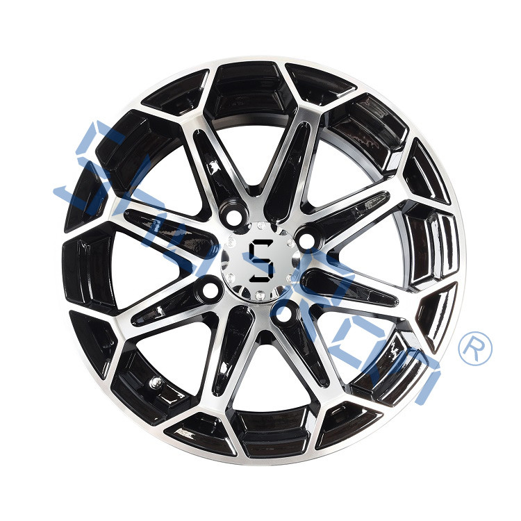 Carro da golf 12'/14' Machined/ Glossy Black Aluminici Rings per Club Car, EZGO, YMH Golf Carts