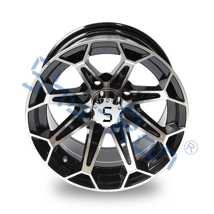 Carro da golf 12'/14' Machined/ Glossy Black Aluminici Rings per Club Car, EZGO, YMH Golf Carts