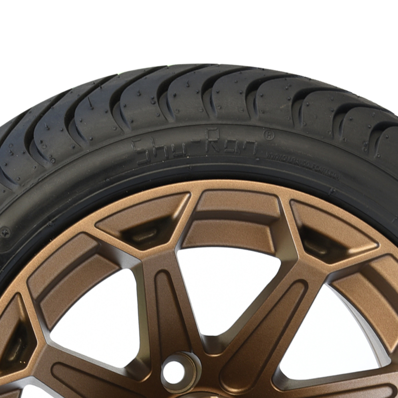 Ruote di alluminio bronzee a 12 pollici del carretto di golf e modello di DOT Tyres Assembly 4x4 Bolt di basso profilo 215/35-12