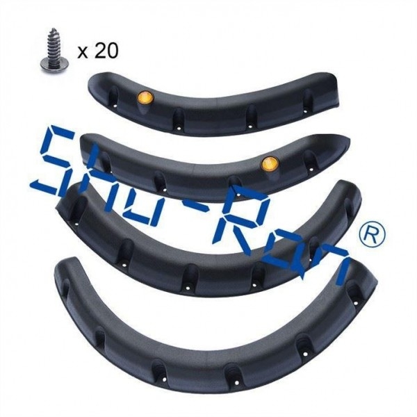 Parte posteriore del carretto di golf e Front Fender Flares For Yamaha neri, un insieme di 4