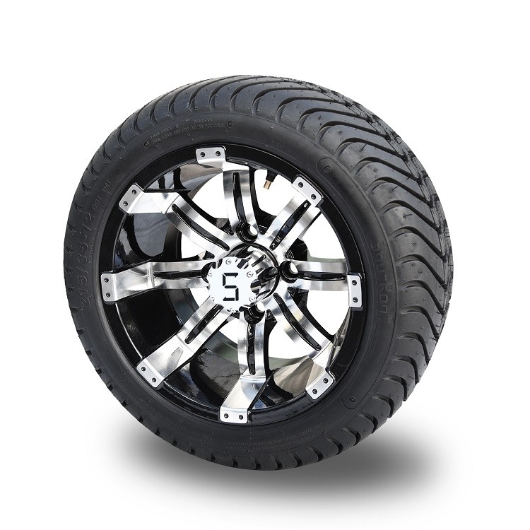 Ruota a 12 pollici della lega di alluminio del carretto di golf con 215/35-12 DOT Street Tire
