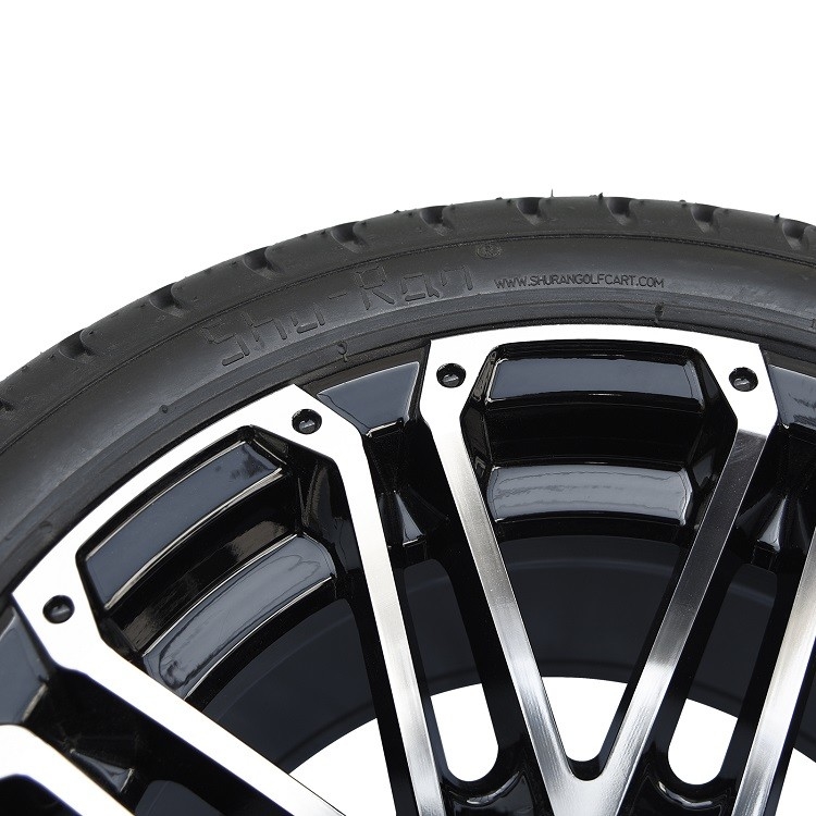 12 pollici di Machiend/ruote nere del carretto di golf e 215/35-12 DOT Street Tires Combo 4 pieghe
