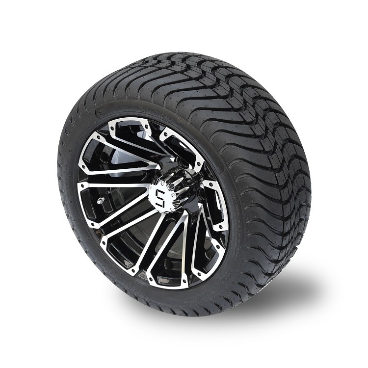 12 pollici di Machiend/ruote nere del carretto di golf e 215/35-12 DOT Street Tires Combo 4 pieghe