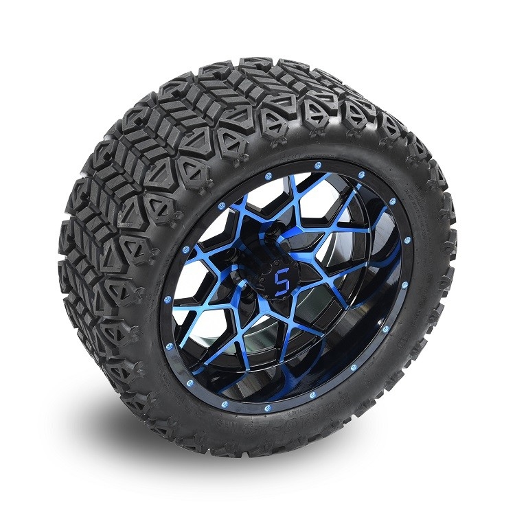 14 pollici di golf di blu del carretto/ruote nere e 22*10-14 tutte le gomme del terreno