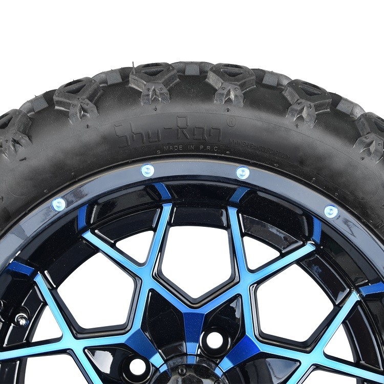 14 pollici di golf di blu del carretto/ruote nere e 22*10-14 tutte le gomme del terreno