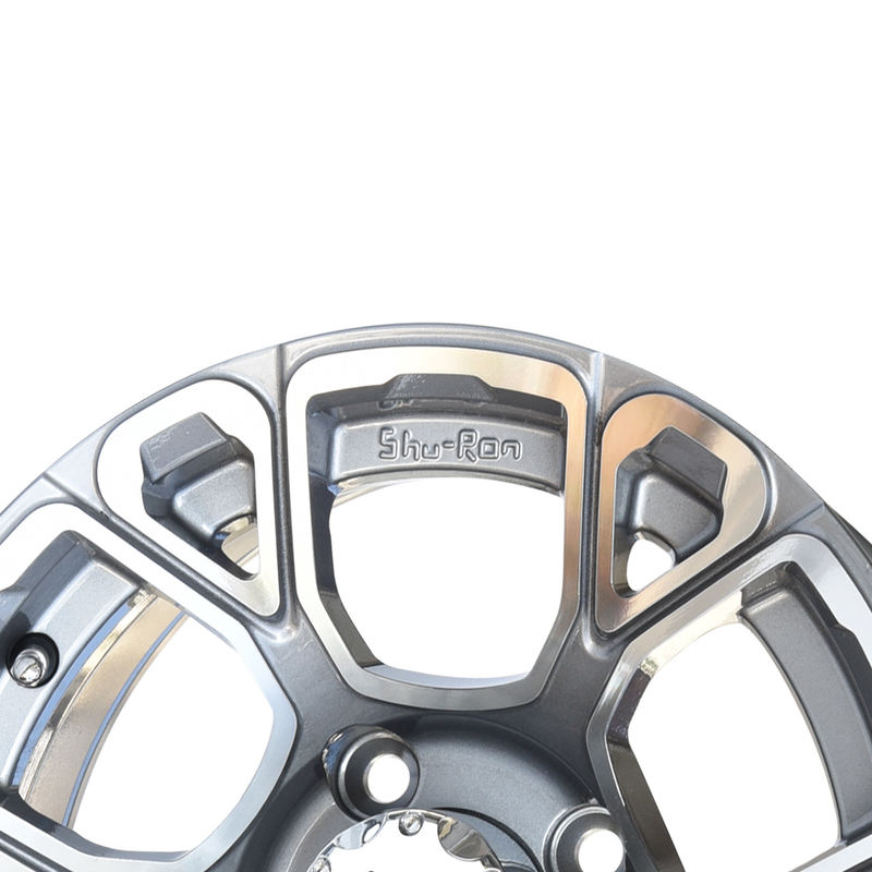 A 12 pollici del carretto di golf lavorato/ruote di alluminio del Gunmetal compreso il modello concentrare dei cappucci 4x4 (101.6mm) Bolt