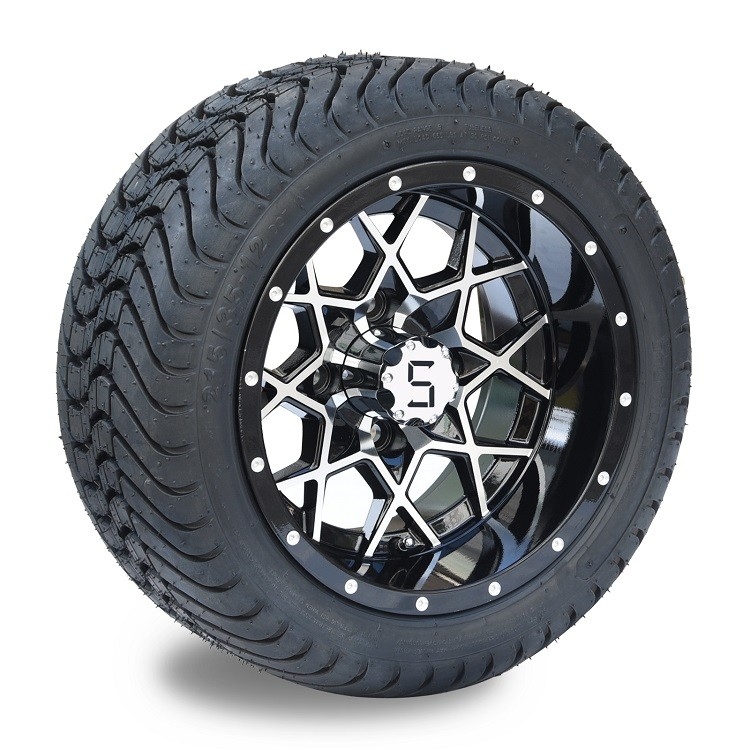 215/35-12 i pneumatici della via e 12 pollici di carretto di golf borda 4 PIEGHE DOT Rated