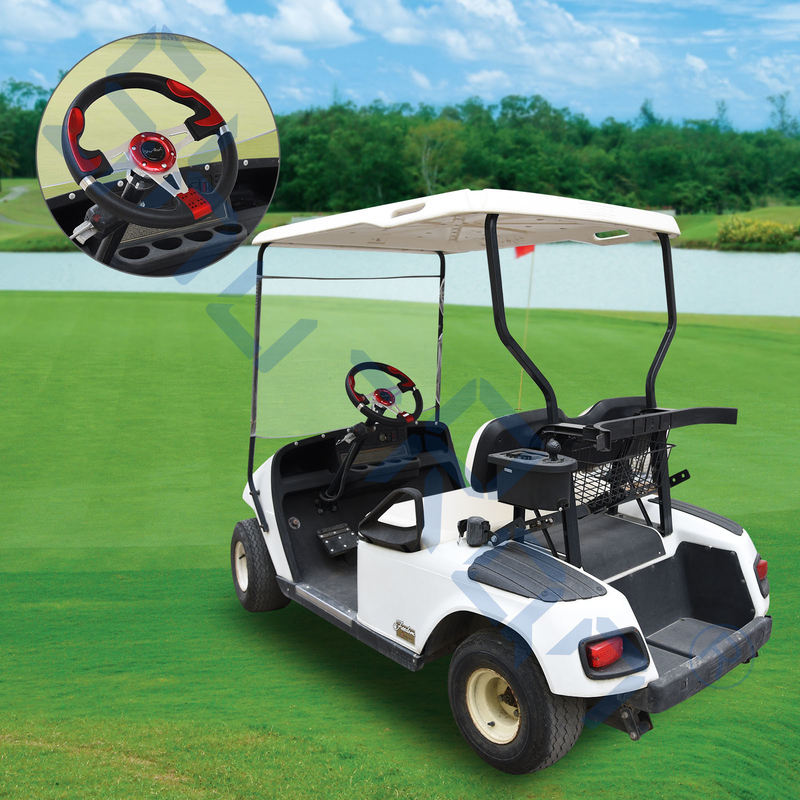 Volante su ordinazione rosso del carretto di golf F1 per l'automobile del club, EZGO e Yamaha