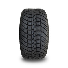 10' Golf Cart Rim And 205/50-10 DOT Street Tire Assembly - Macchinato/Nero lucido