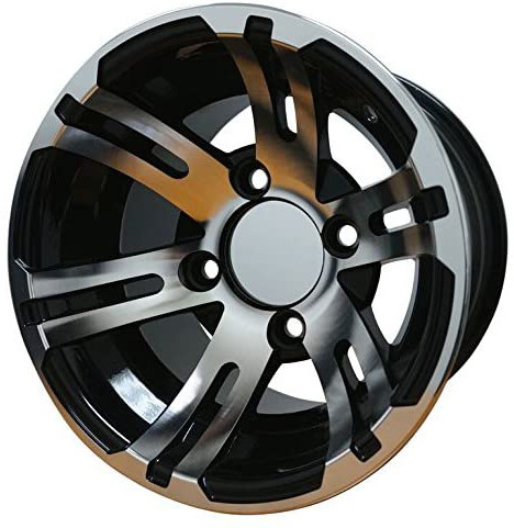 205/50-10 DOT Low Profile Street Tires ed il carretto di golf a 10 pollici hanno lavorato/pieghe combinata ruote nere lucide le 4 stimate