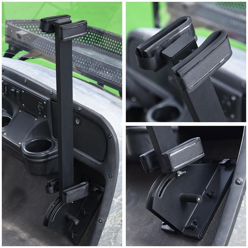 Lo scaffale di pistola regolabile universale del carretto di golf sta sul supporto della pistola, un supporto verticale di due pistole